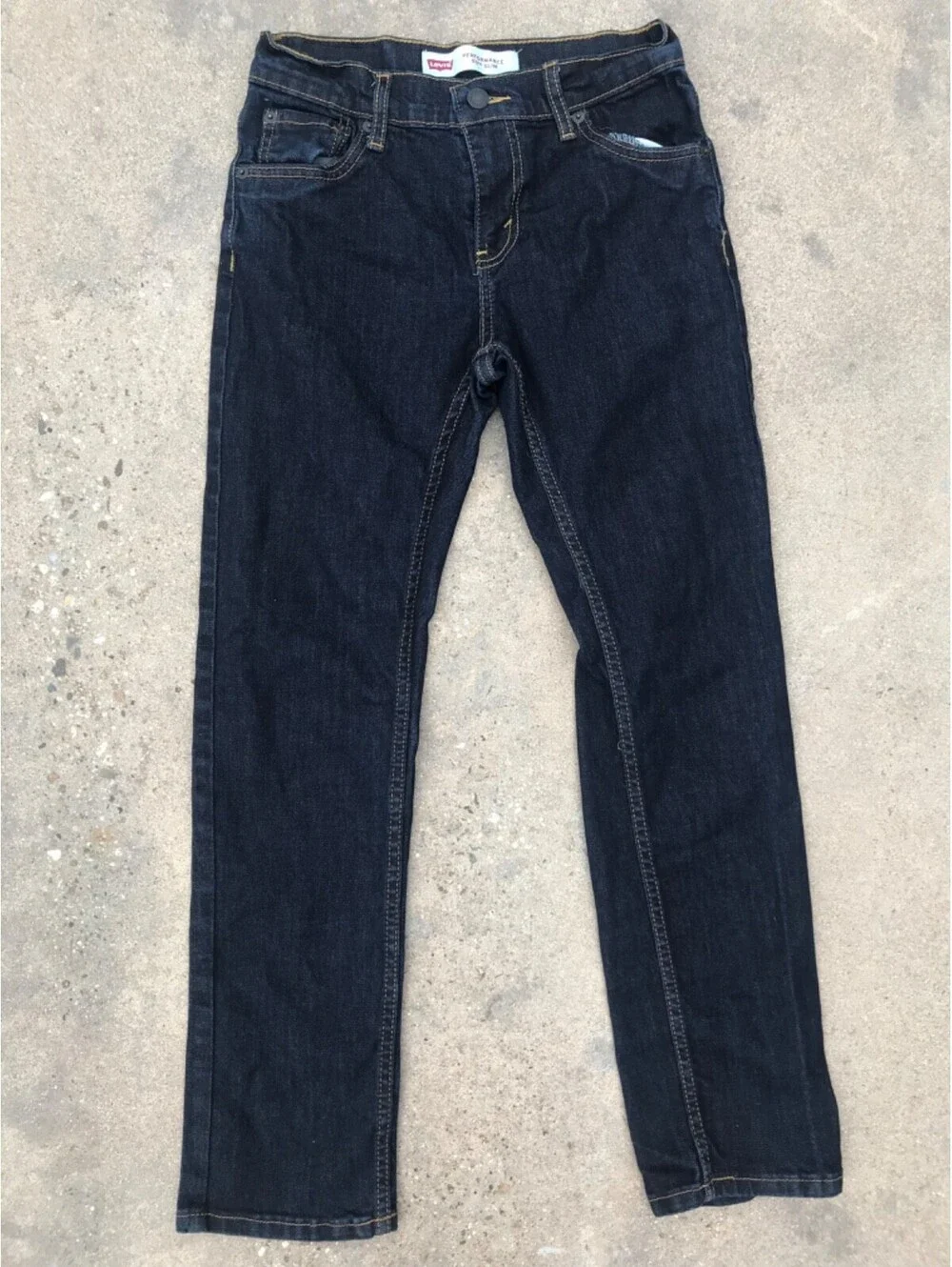 Levis 511 Performance Slim Youth 14 Reg 27x27 Blue Jeans Dark Wash No Fade